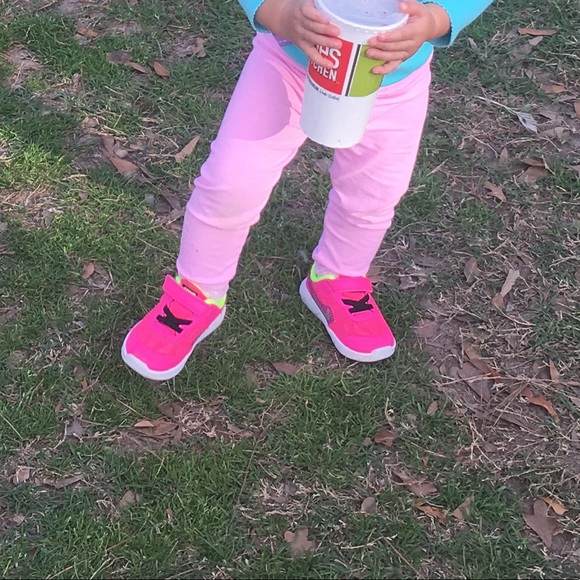 Nike Other - Toddler Girl Nike Hot Pink/Neon Volt Tennis Shoes